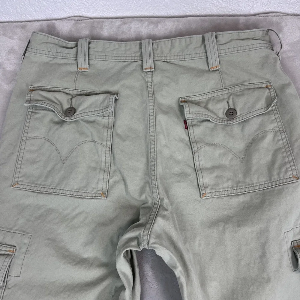 Vintage‎ Levis Cargo Pants Mens 36x30 Beige Baggy Utility Y2K Grunge Rugged READ
